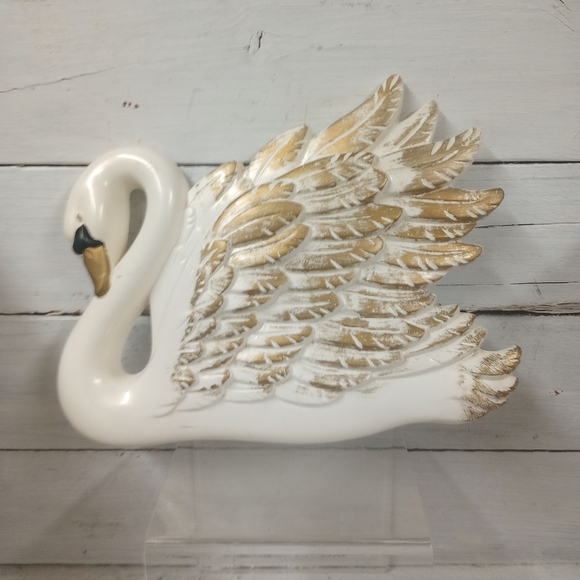 Vintage 1960's Miller Studios Chalkware Swan mid century modern MCM - Picture 1 of 6
